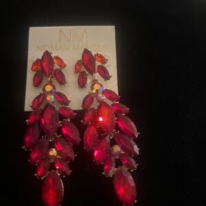 Neiman Marcus Red and Orange Earrings